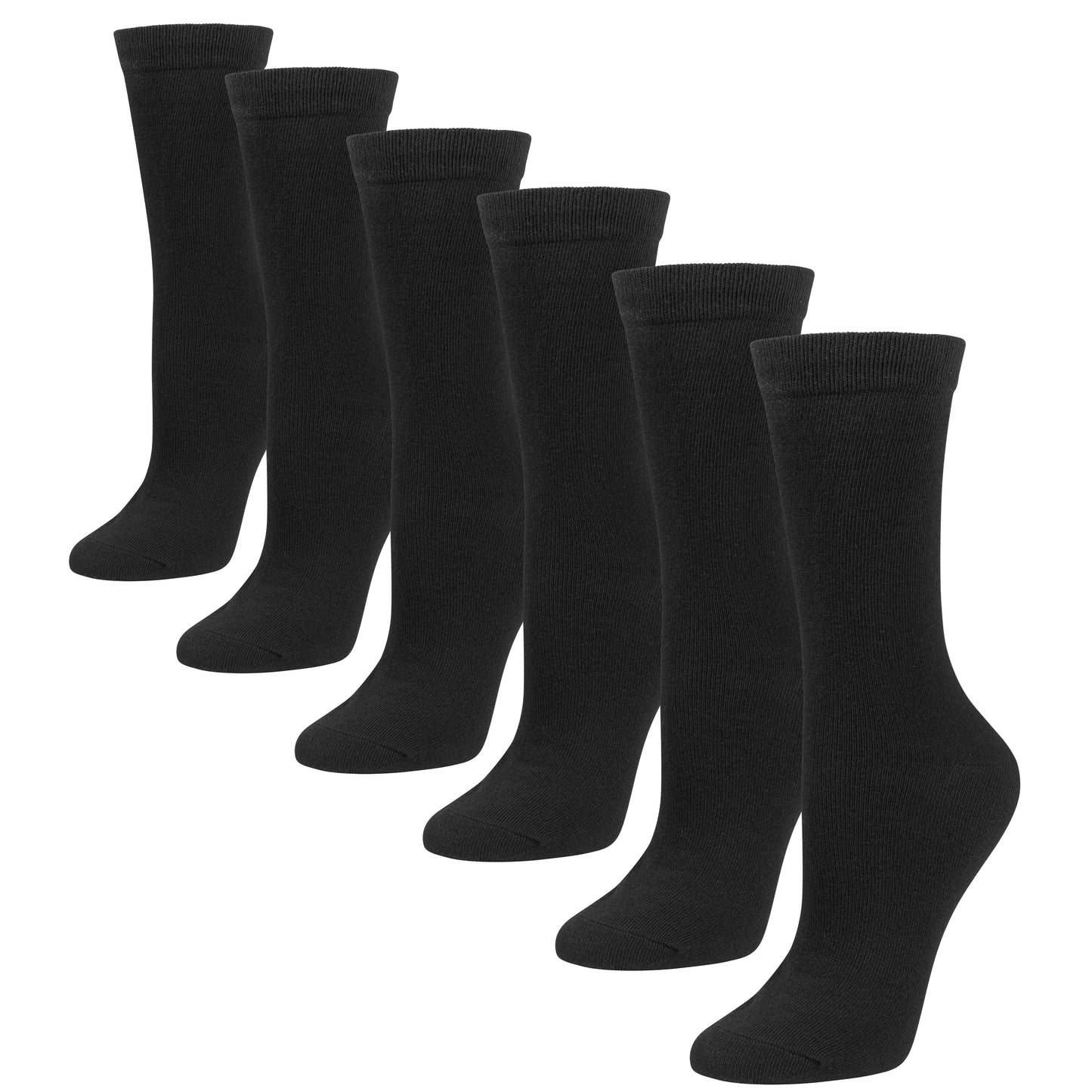 Womens Dress Socks - Colorful Crew 6/12 Pairs