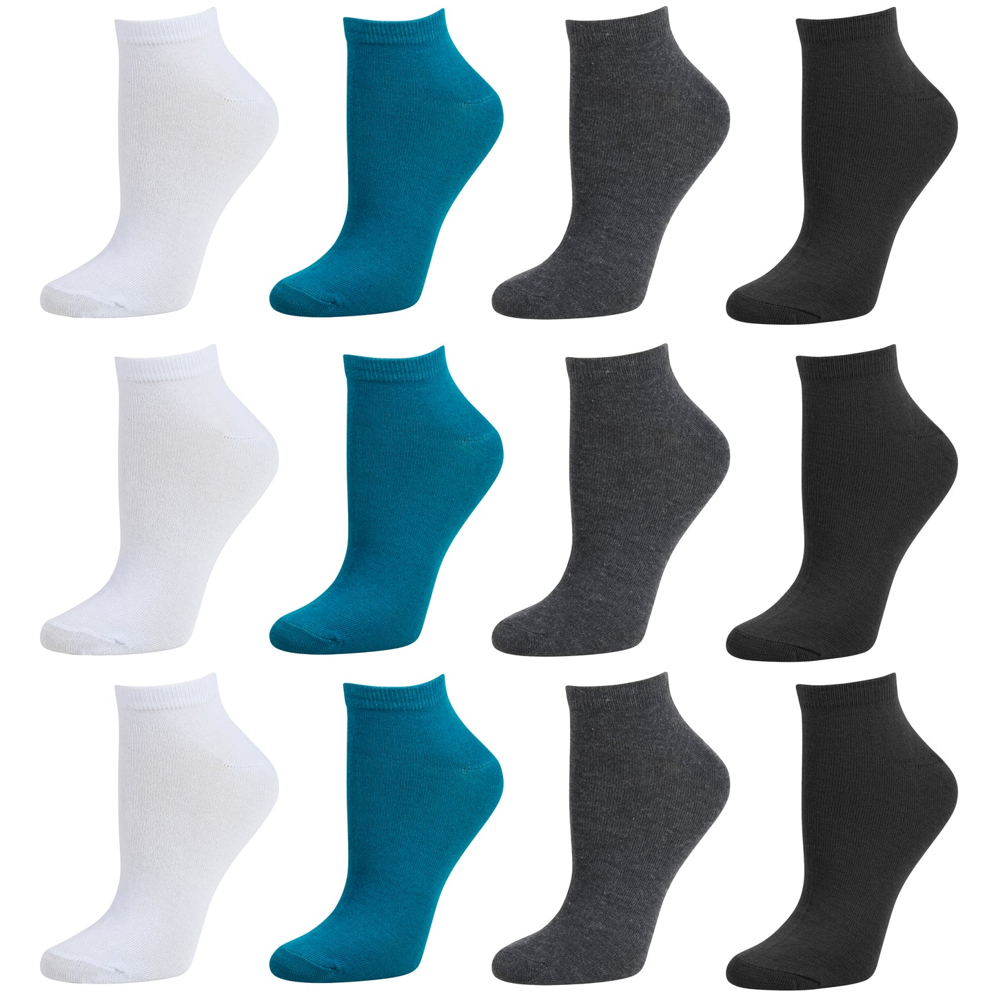 Womens Low Cut Ankle Socks - Runner Socks 12 Pairs