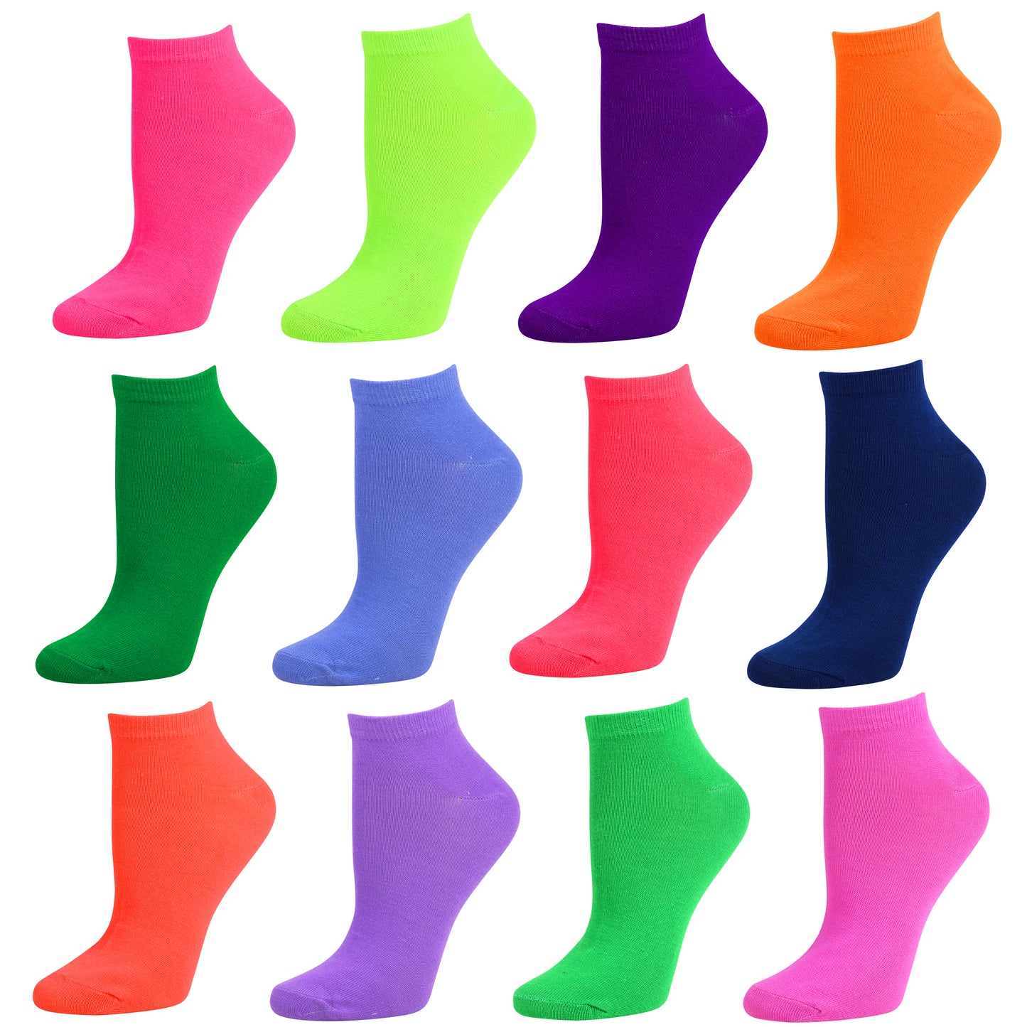 Womens Low Cut Ankle Socks - Runner Socks 12 Pairs