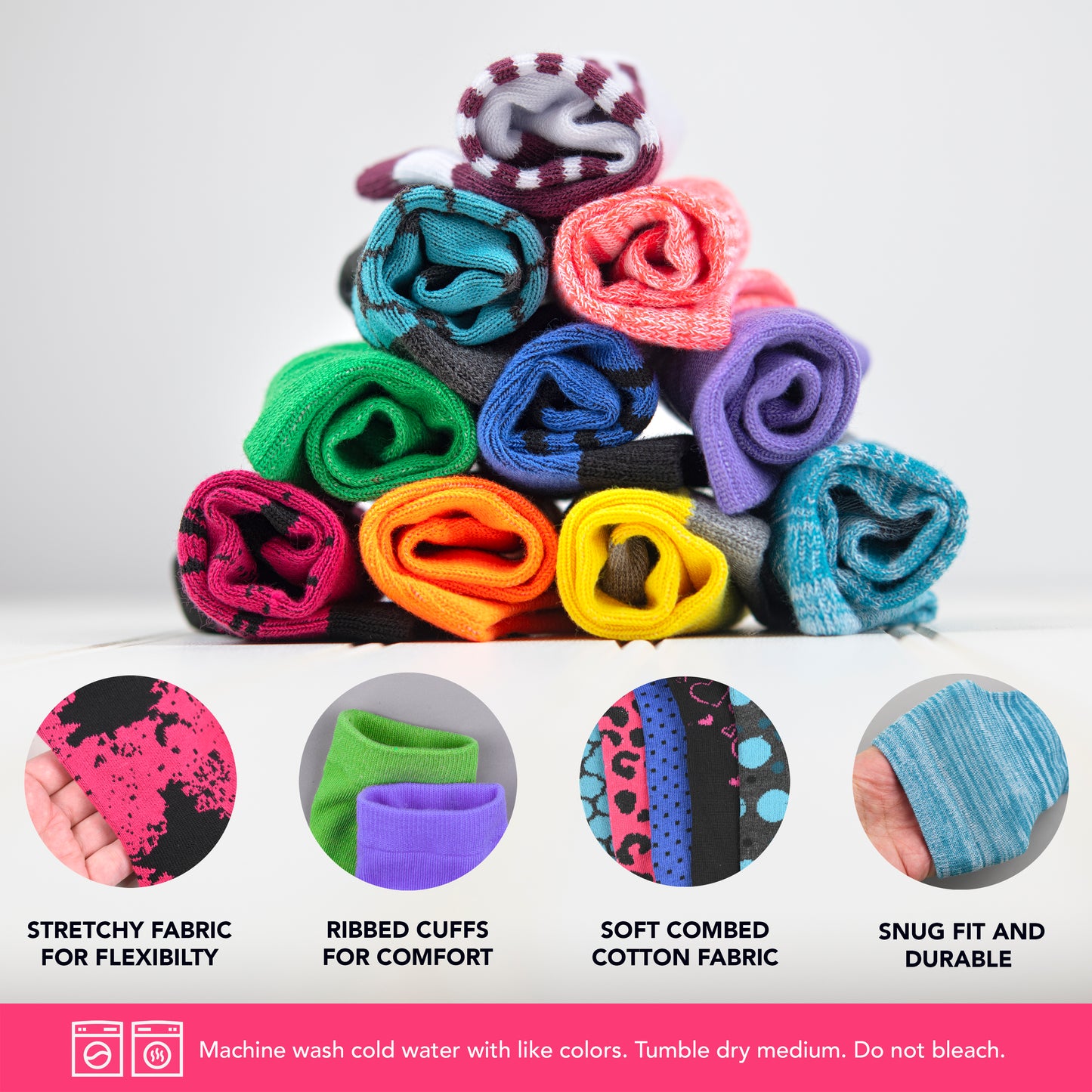 Womens Low Cut Ankle Socks - Runner Socks 12 Pairs