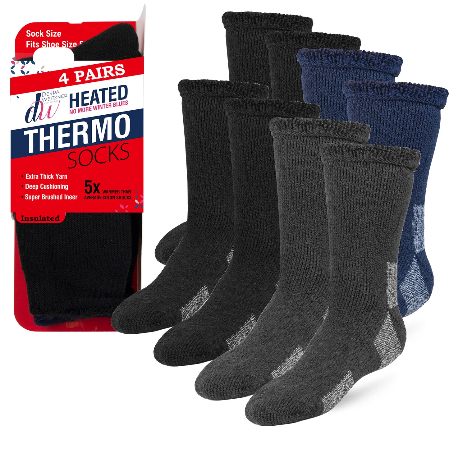 Thermal Socks for Men and Women - 4 Pairs