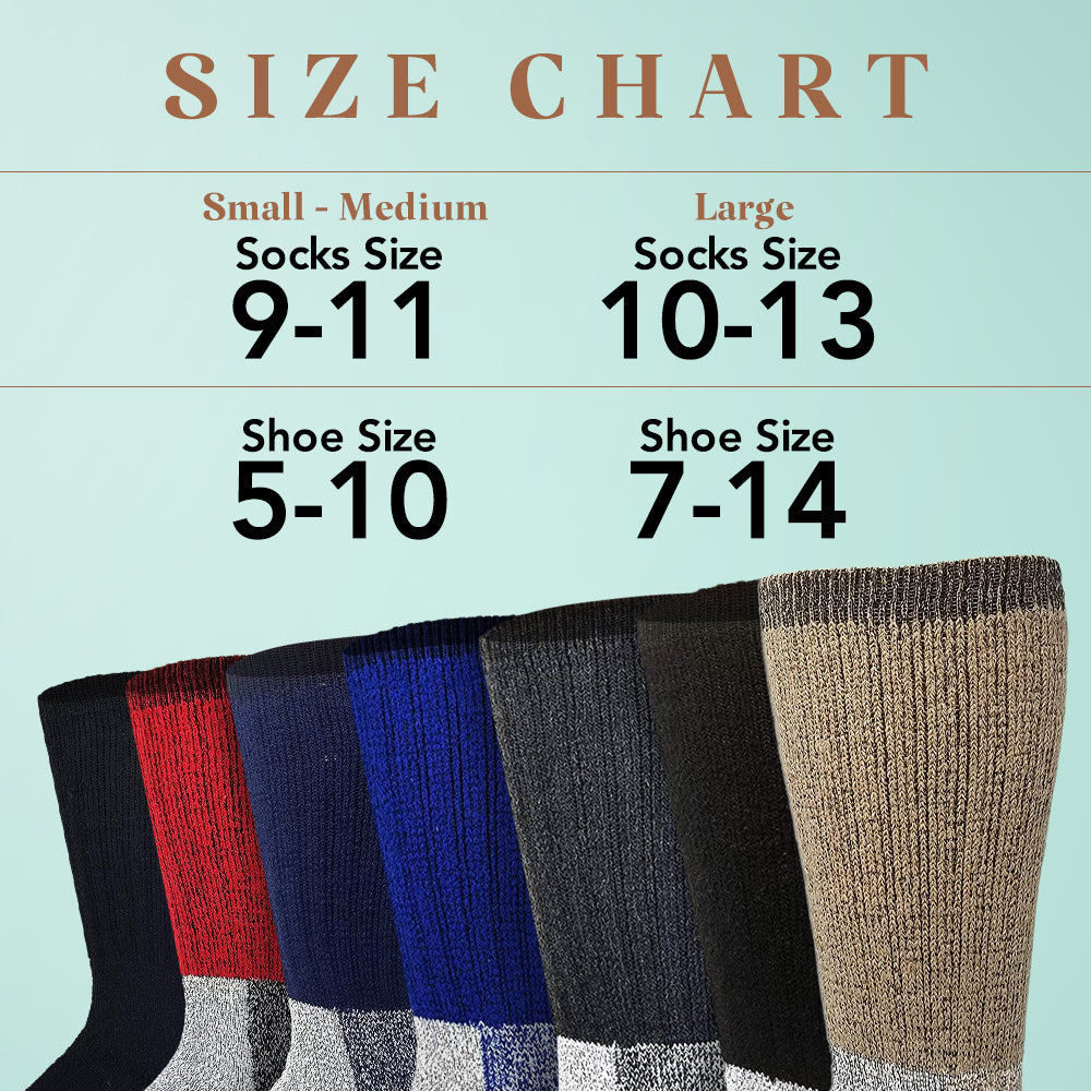 Thermal Hiking Socks for Men and Women - 3 Pairs