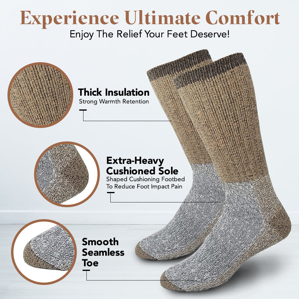 Thermal Hiking Socks for Men and Women - 3 Pairs