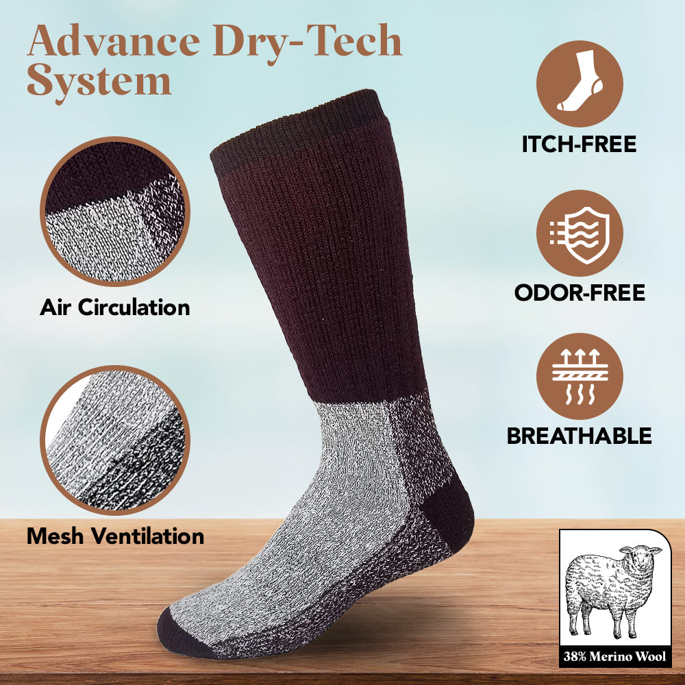 Thermal Hiking Socks for Men and Women - 3 Pairs