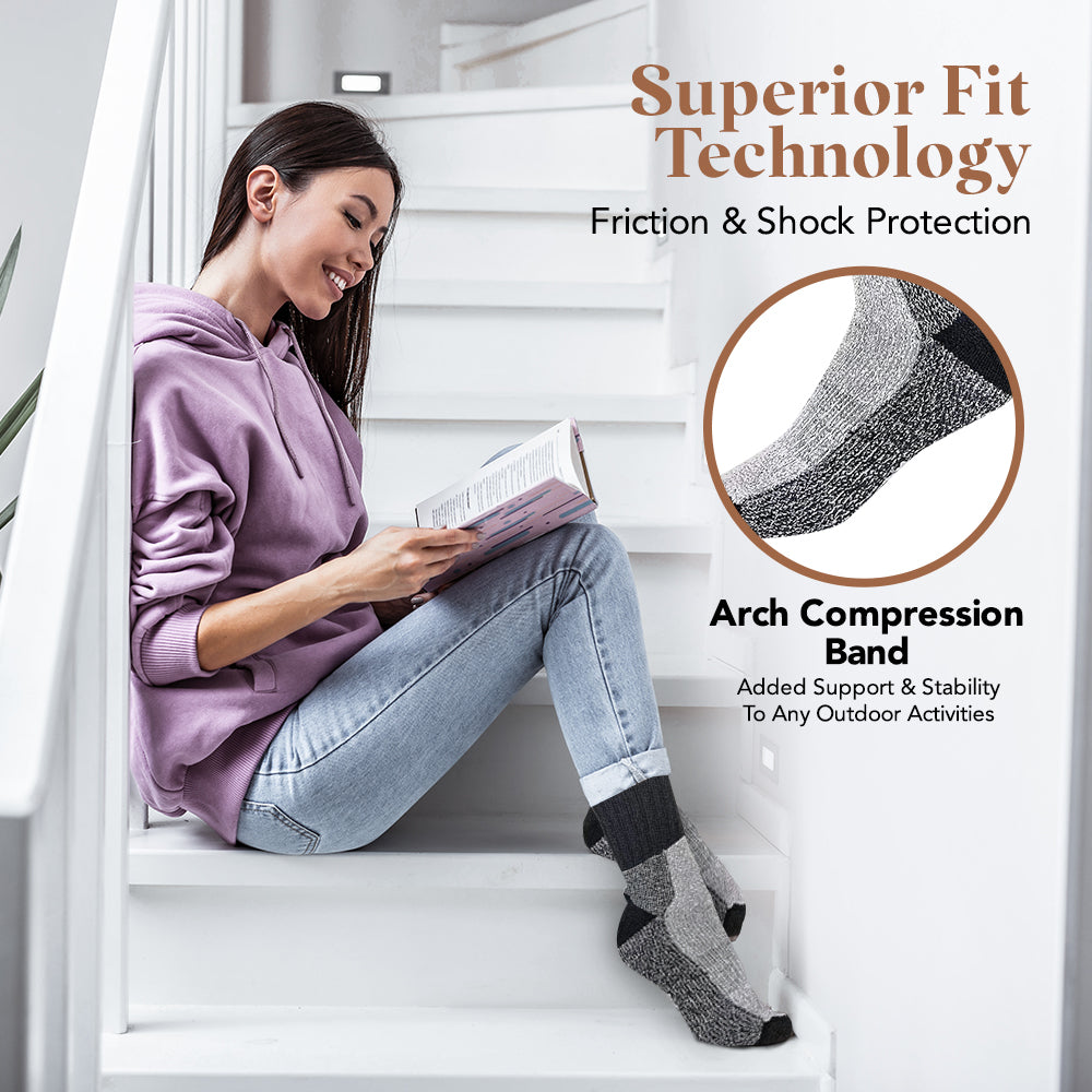 Thermal Hiking Socks for Men and Women - 3 Pairs