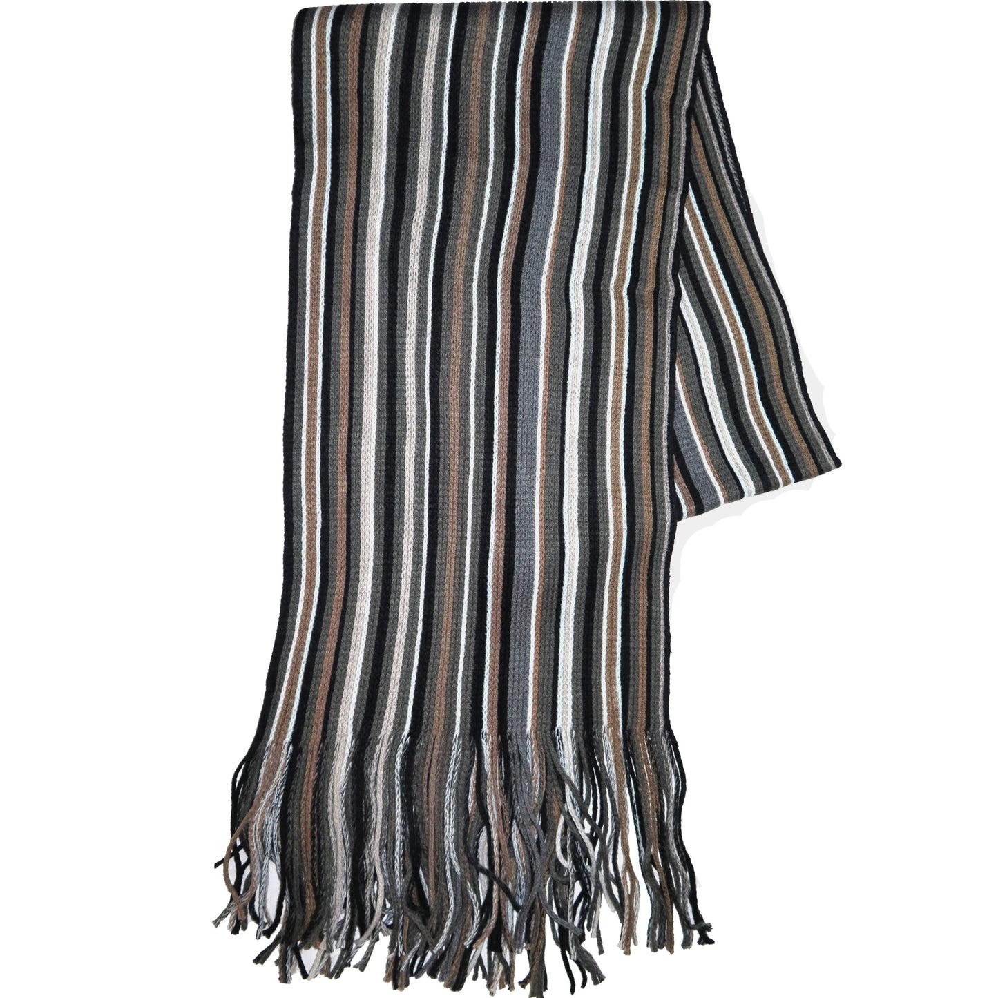 Striped Knit Scarf - Colorful and Warm