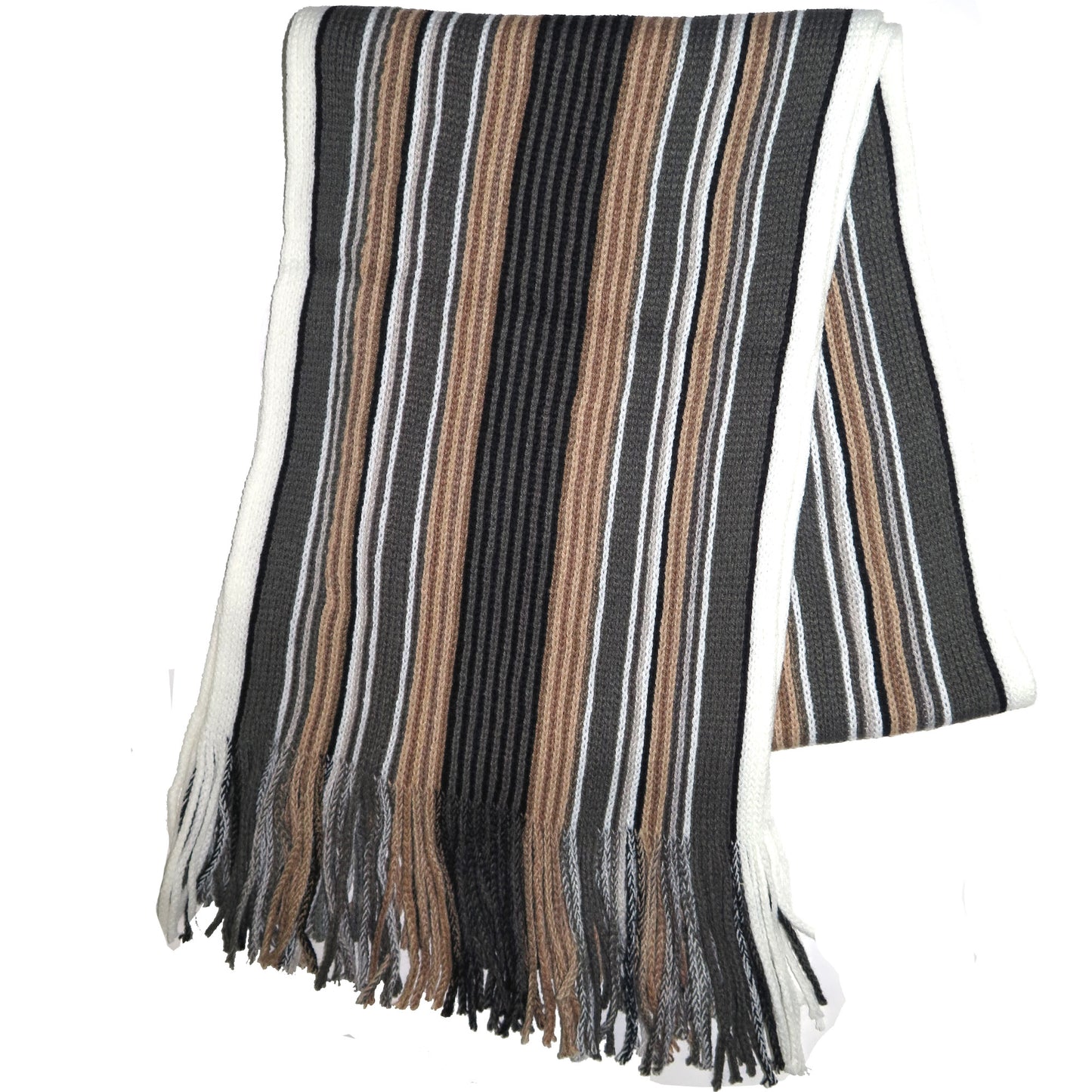 Striped Knit Scarf - Colorful and Warm