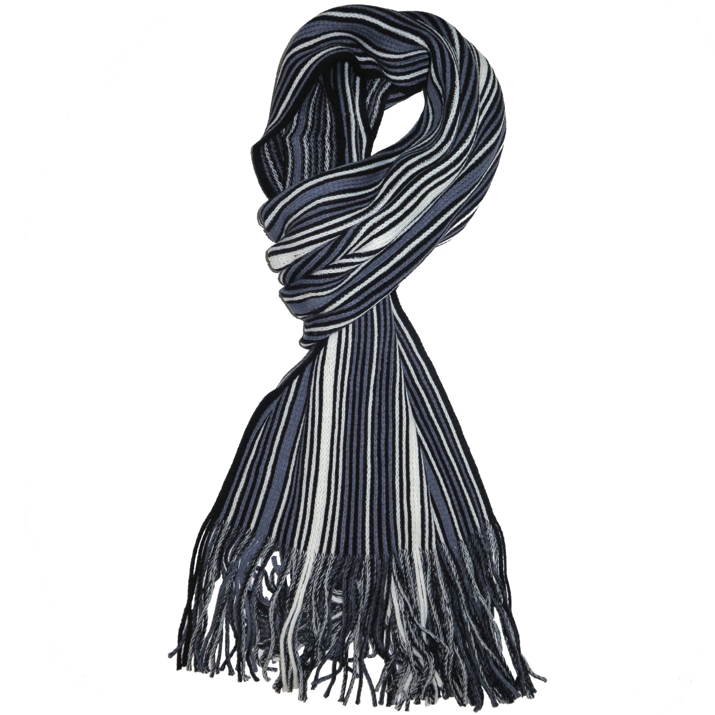 Striped Knit Scarf - Colorful and Warm