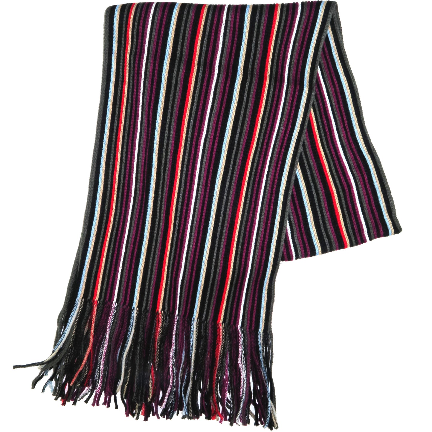 Striped Knit Scarf - Colorful and Warm