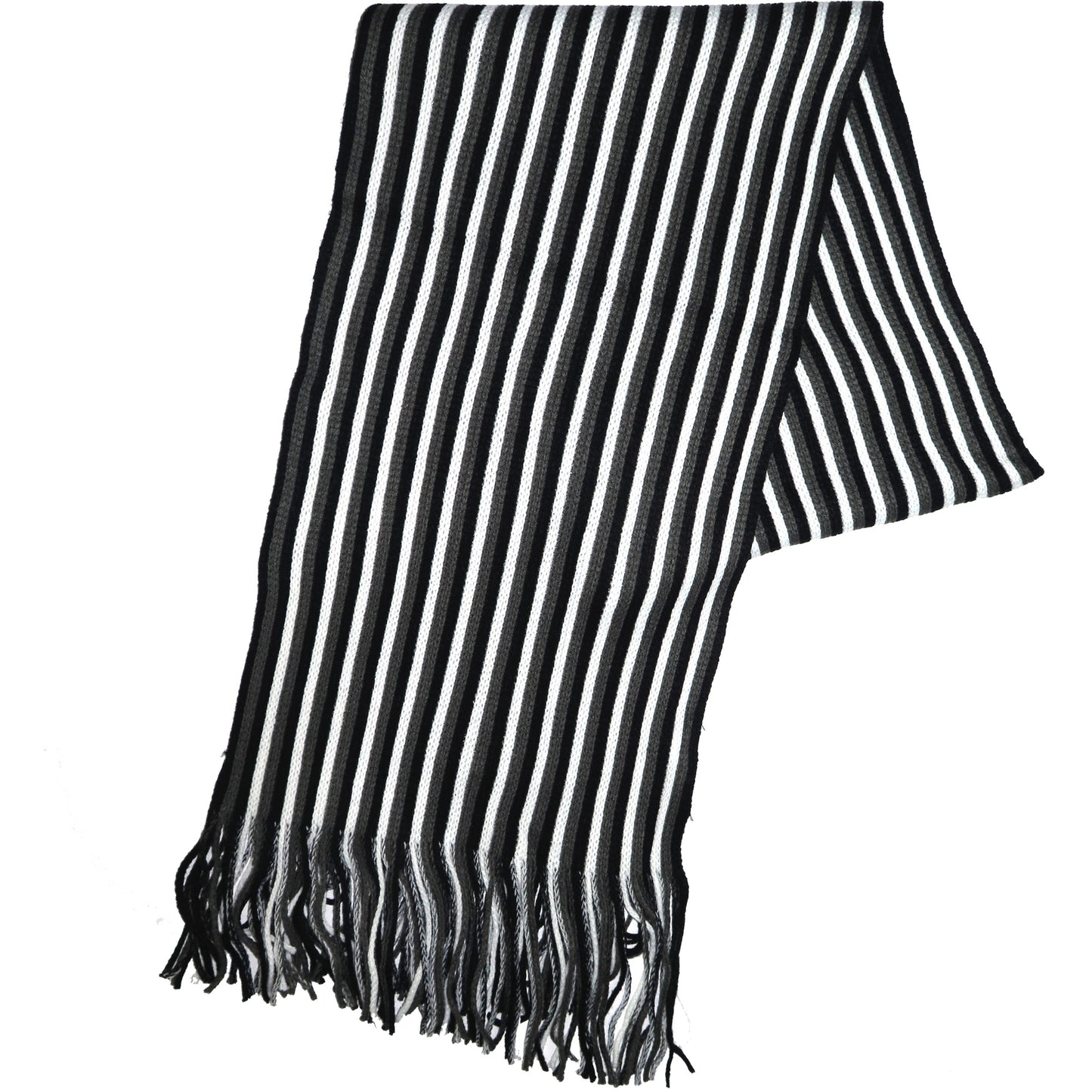 Striped Knit Scarf - Colorful and Warm