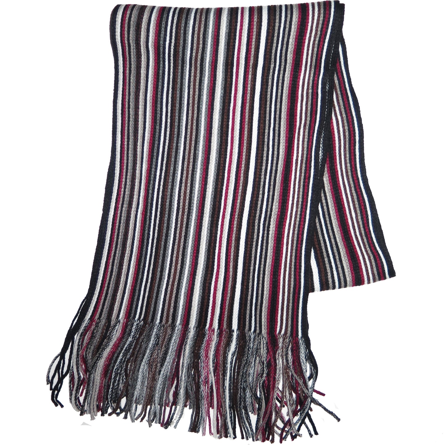 Striped Knit Scarf - Colorful and Warm