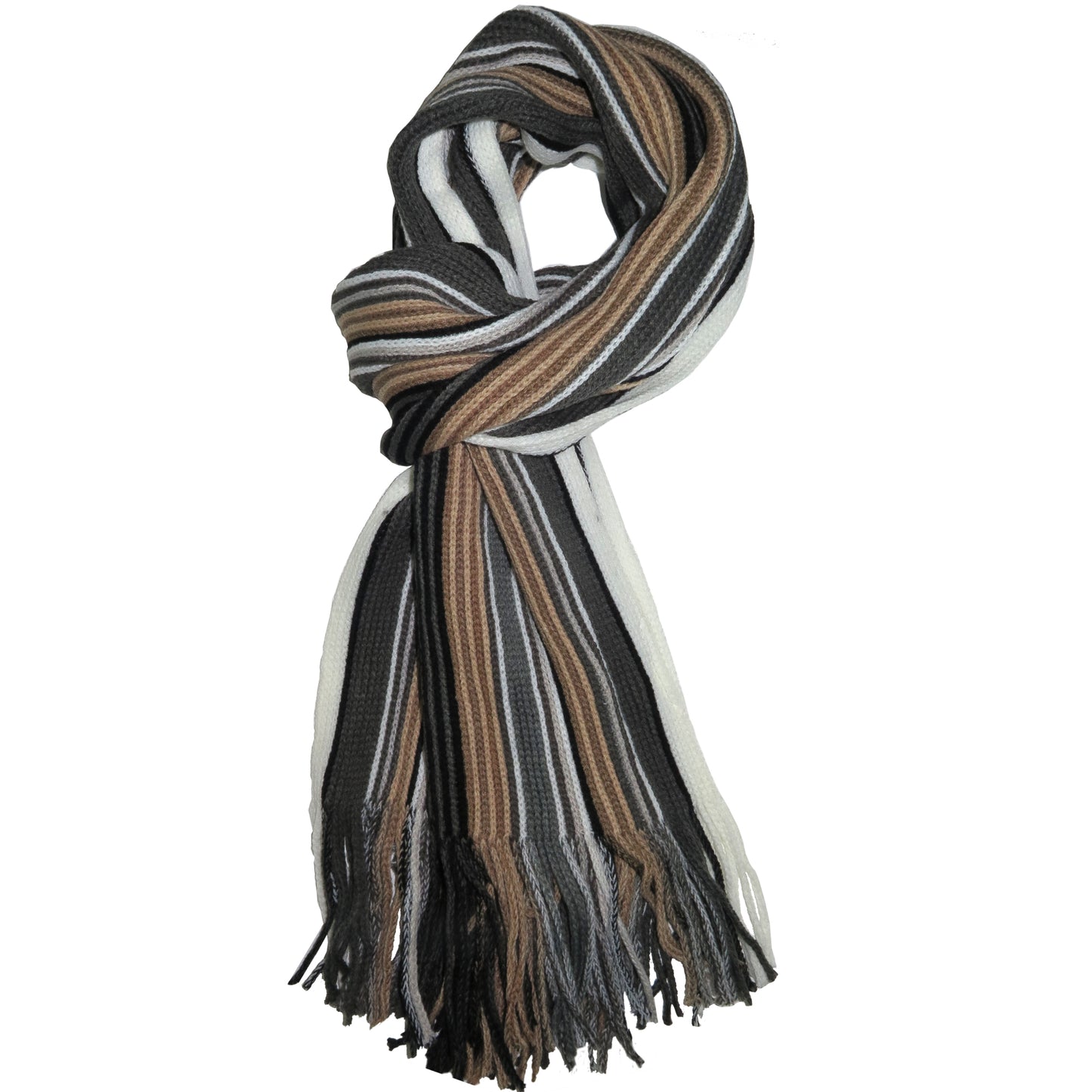 Striped Knit Scarf - Colorful and Warm