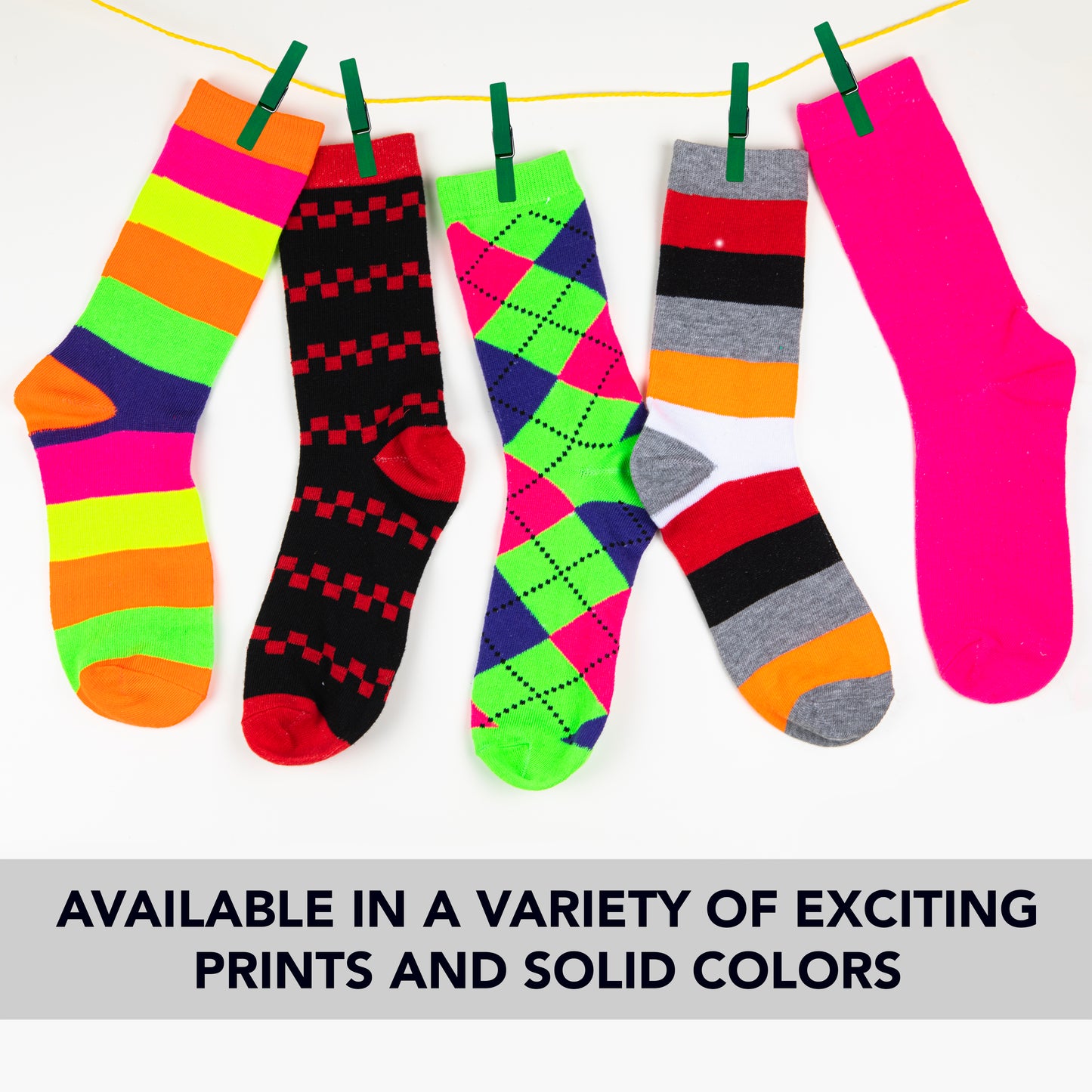 Womens Dress Socks - Colorful Crew 6/12 Pairs