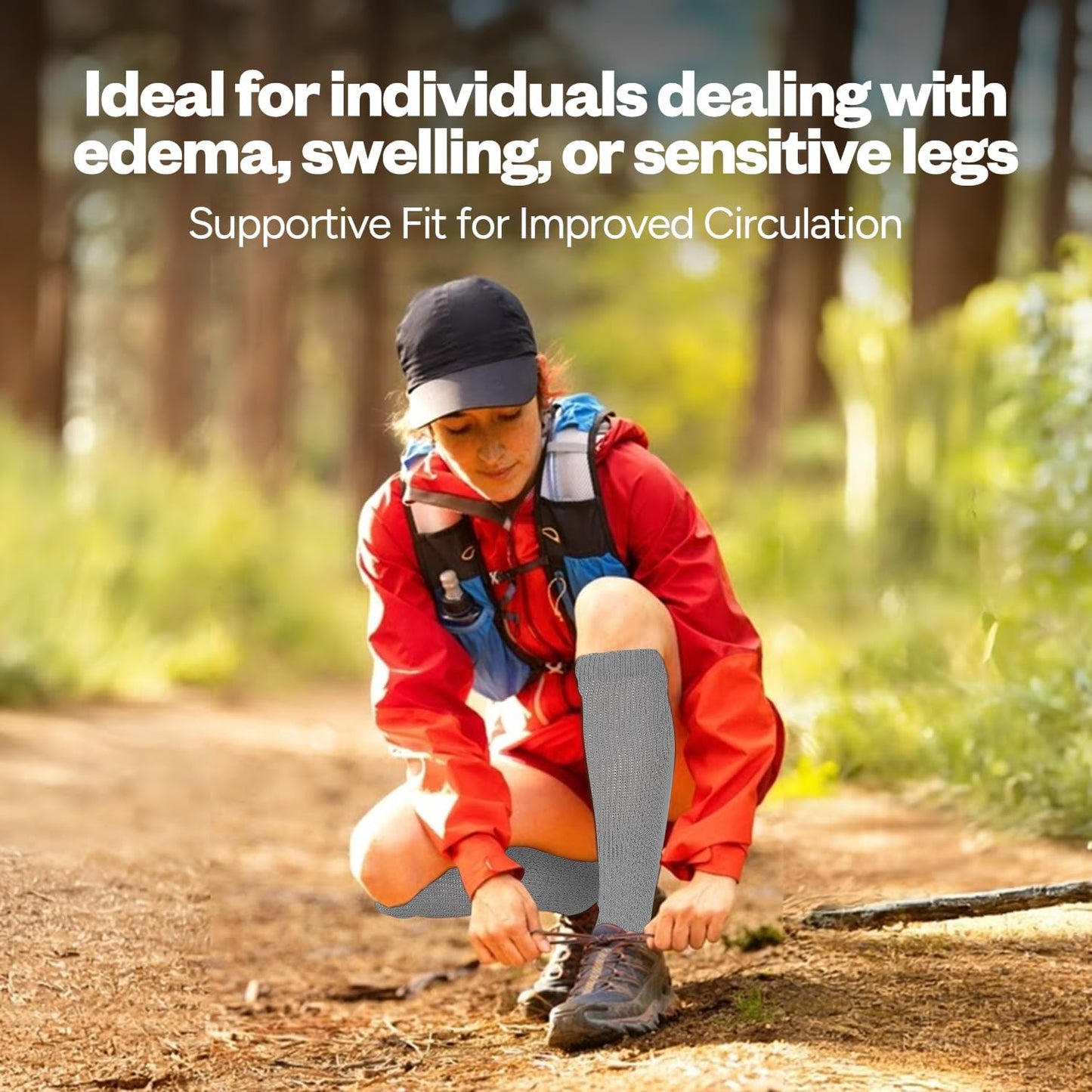 Debra Weitzner Diabetic Socks for Men and Women Over the Calf Knee High Cotton Socks Loose Fit 4 Pairs