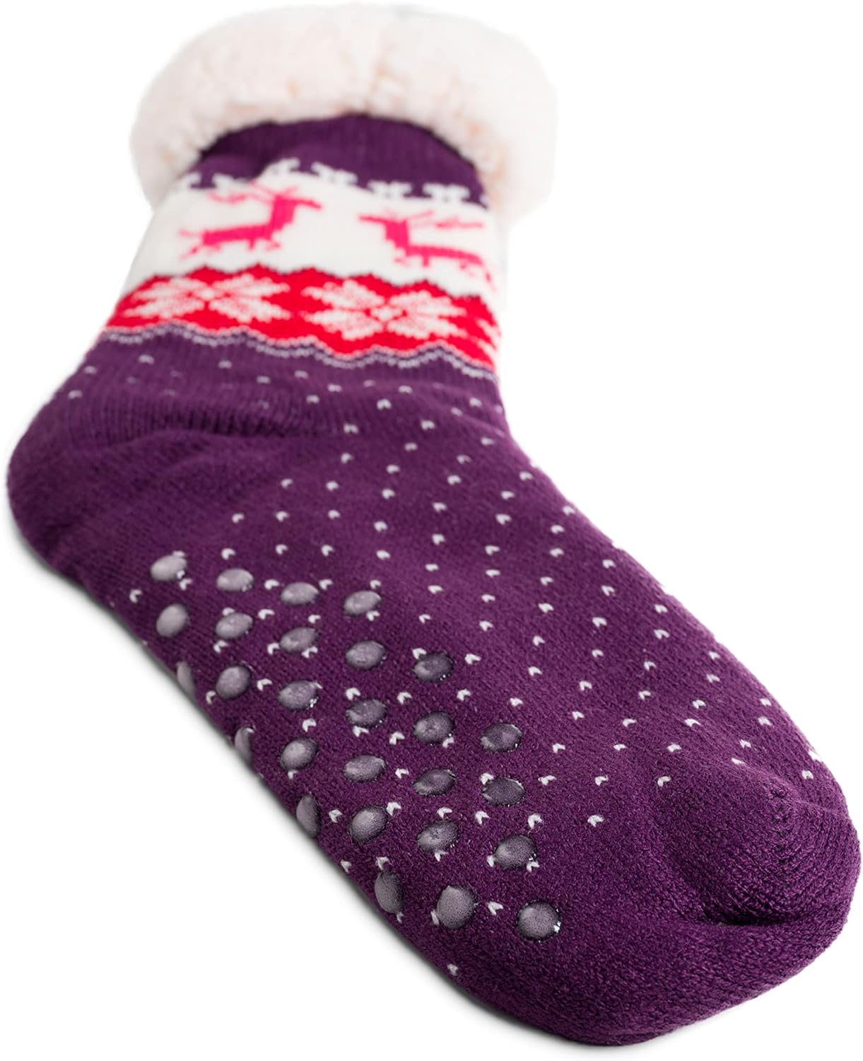 Debra Weitzner Fuzzy Socks for Women Fleece-Lined Sherpa Slipper Socks Christmas Super Soft Warm Fluffy