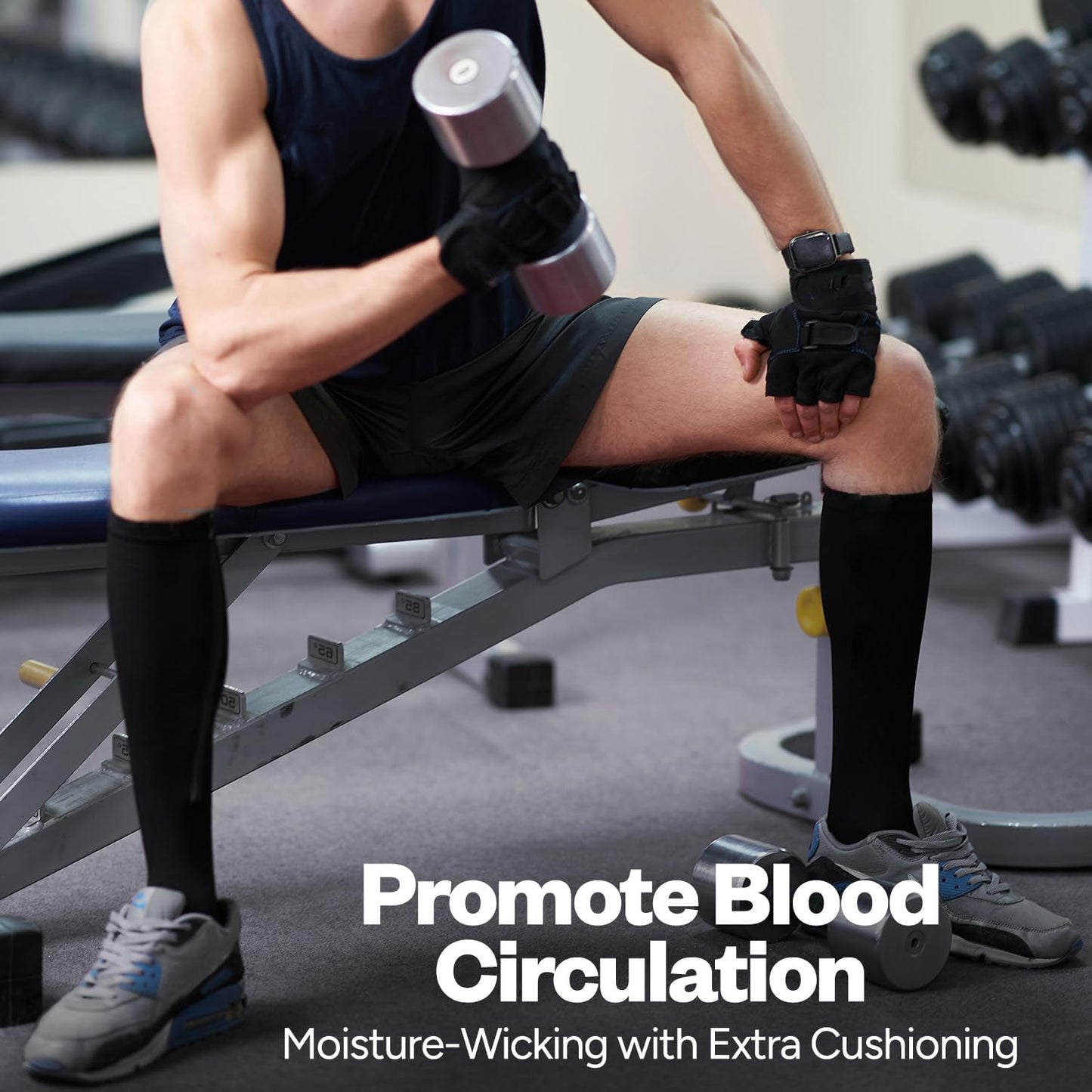 Debra Weitzner Diabetic Socks for Men and Women Over the Calf Knee High Cotton Socks Loose Fit 4 Pairs