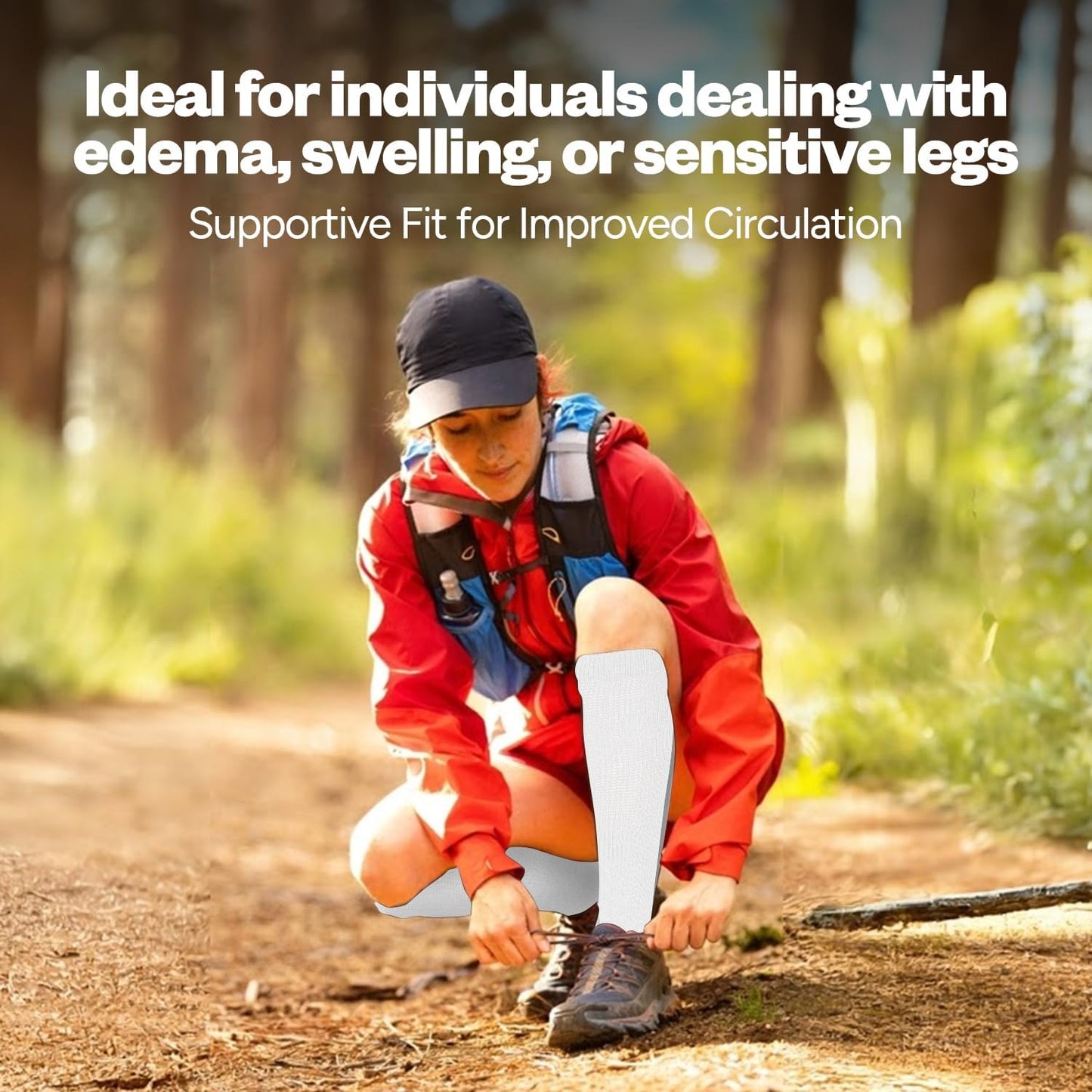 Debra Weitzner Diabetic Socks for Men and Women Over the Calf Knee High Cotton Socks Loose Fit 4 Pairs