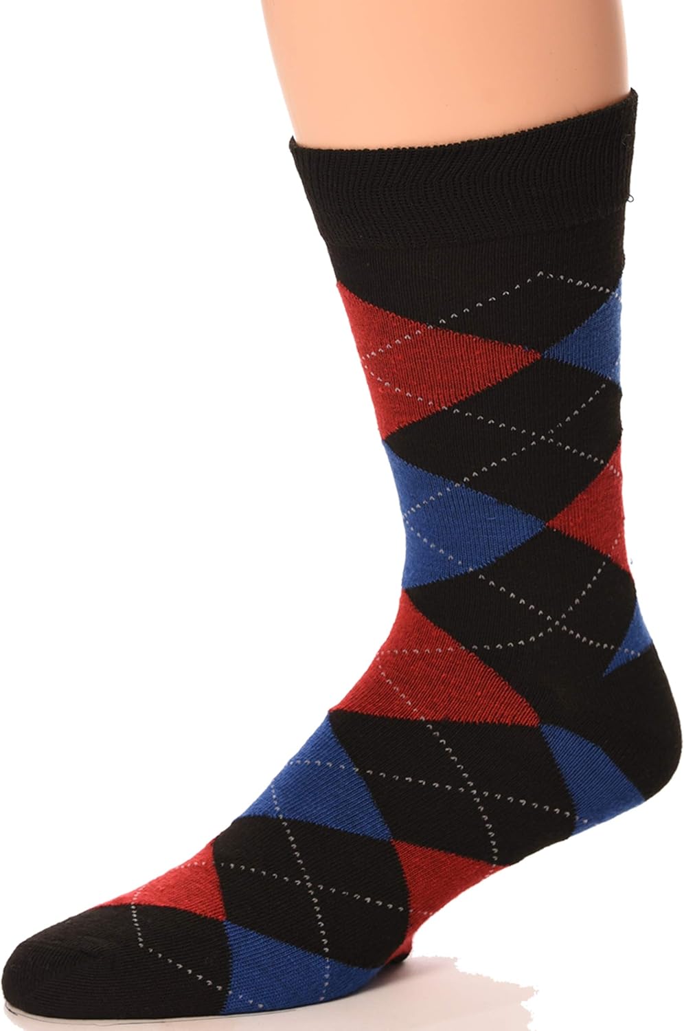 Debra Weitzner Mens Dress Socks Colorful Argyle Socks 12 Pairs Cotton Patterned Fun Socks