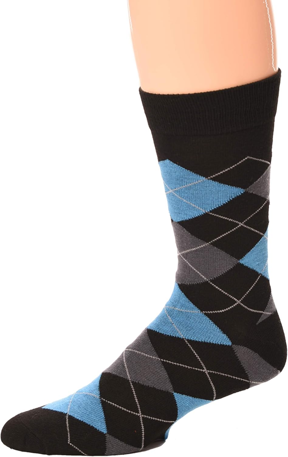 Debra Weitzner Mens Dress Socks Colorful Argyle Socks 12 Pairs Cotton Patterned Fun Socks
