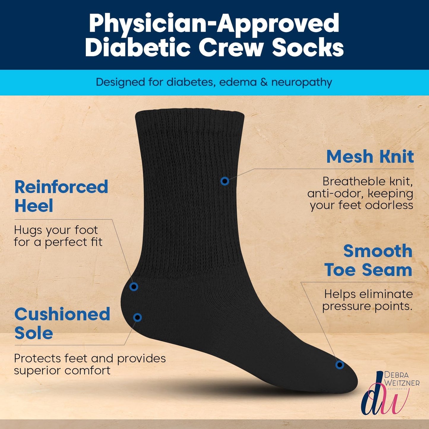 Debra Weitzner Diabetic Socks Big And Tall