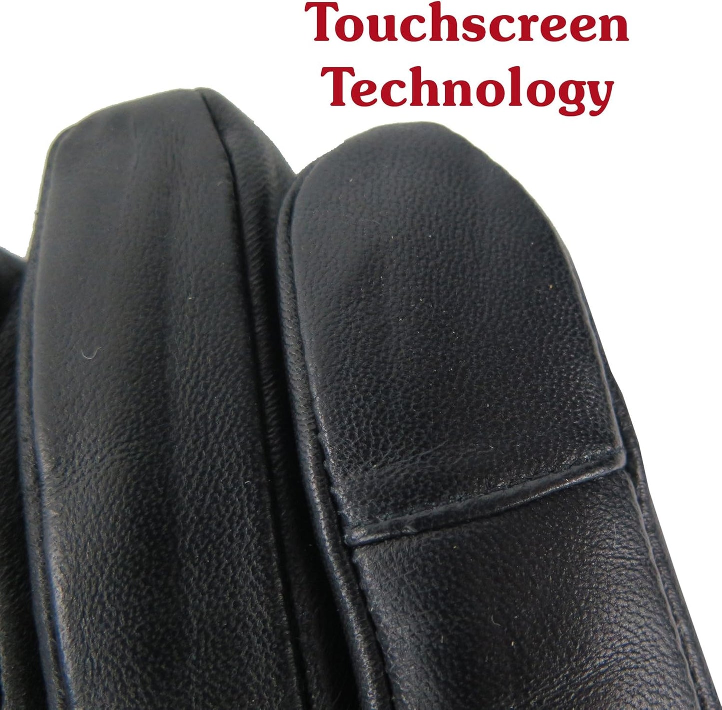 Mens Genuine Leather Winter Touchscreen Gloves With Rabbit Fur Lining By Debra Weitzner Medium