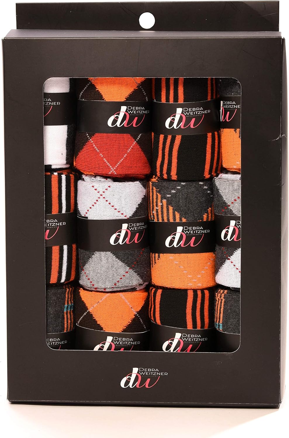 Debra Weitzner Mens Dress Socks Colorful Argyle Socks 12 Pairs Cotton Patterned Fun Socks
