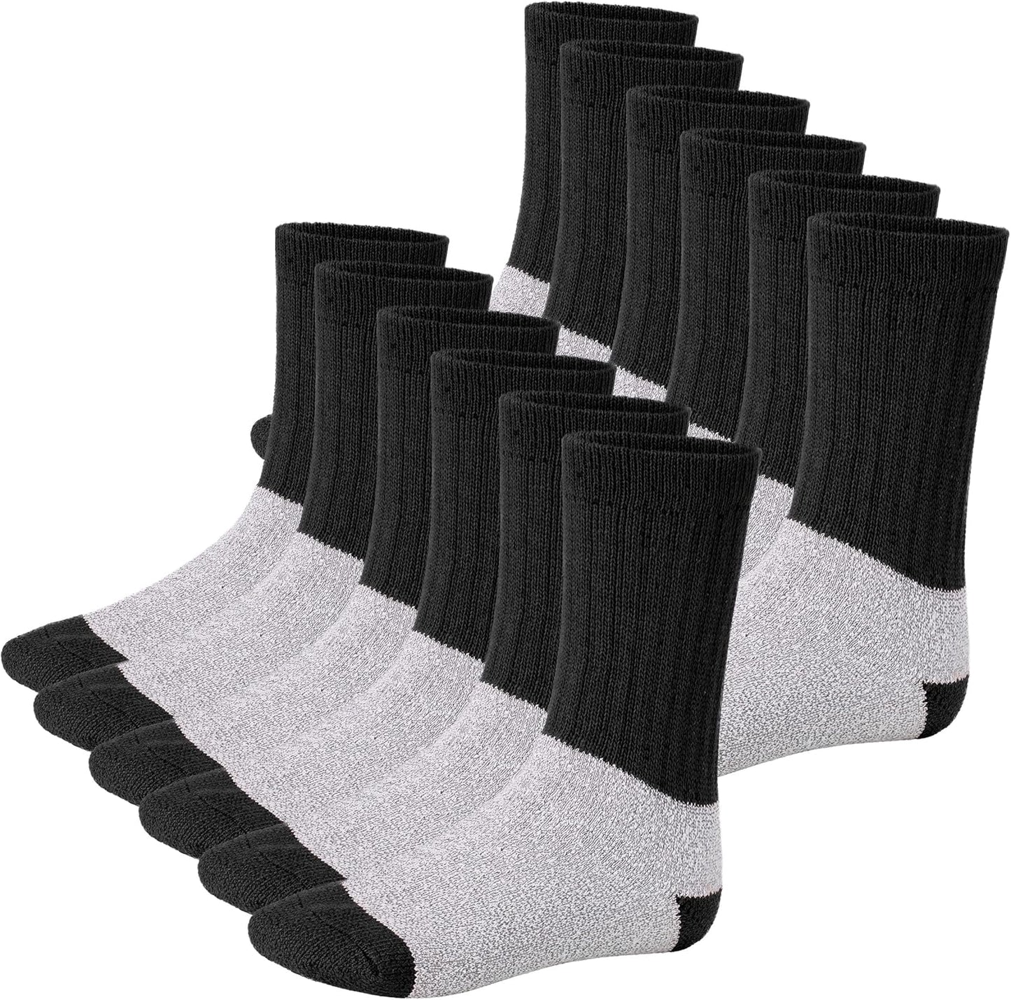 Debra Weitzner 12 Pair Thermal Winter Socks for Men & Women - Insulated Socks for Cold Weather & Warm Boots