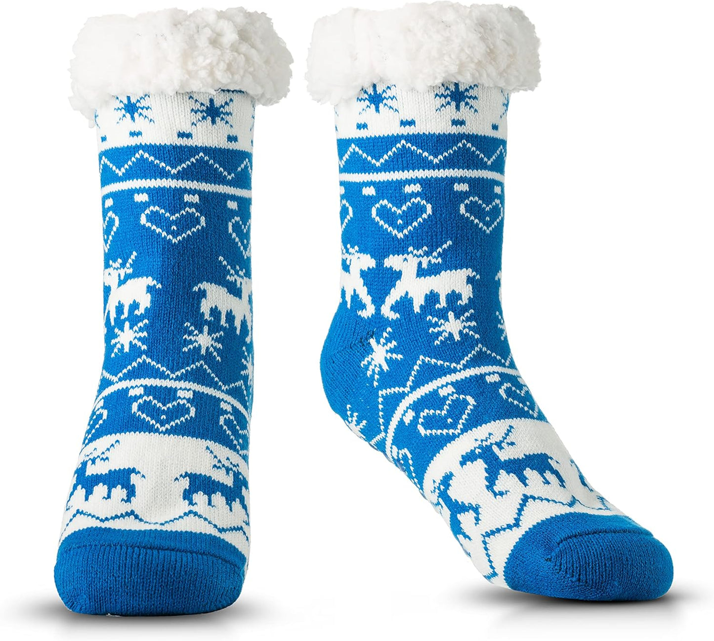 Debra Weitzner Fuzzy Socks for Women Fleece-Lined Sherpa Slipper Socks Christmas Super Soft Warm Fluffy