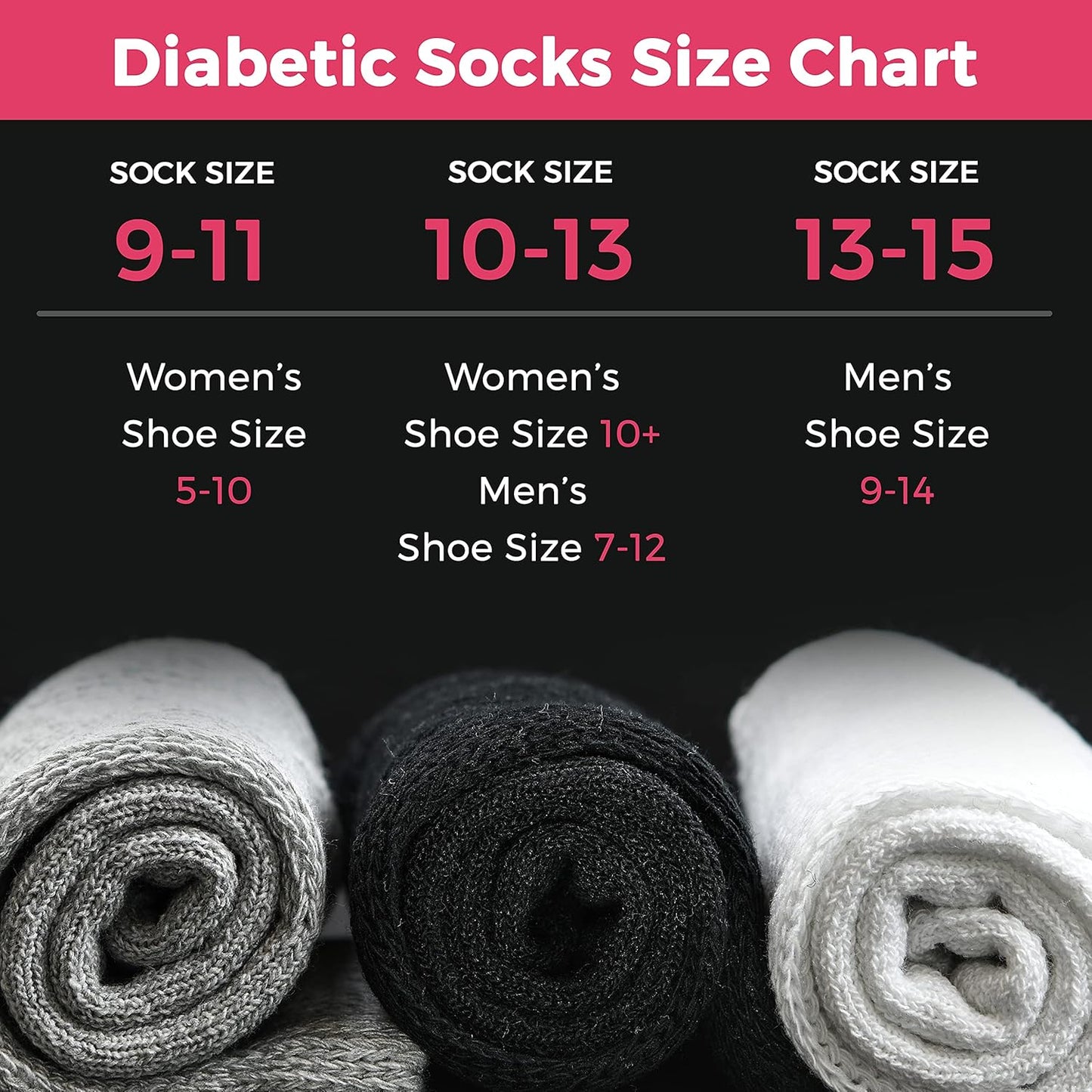 Debra Weitzner Diabetic Ankle Crew Socks Mens Womens Non-binding Socks Loose Fit 12 Pairs