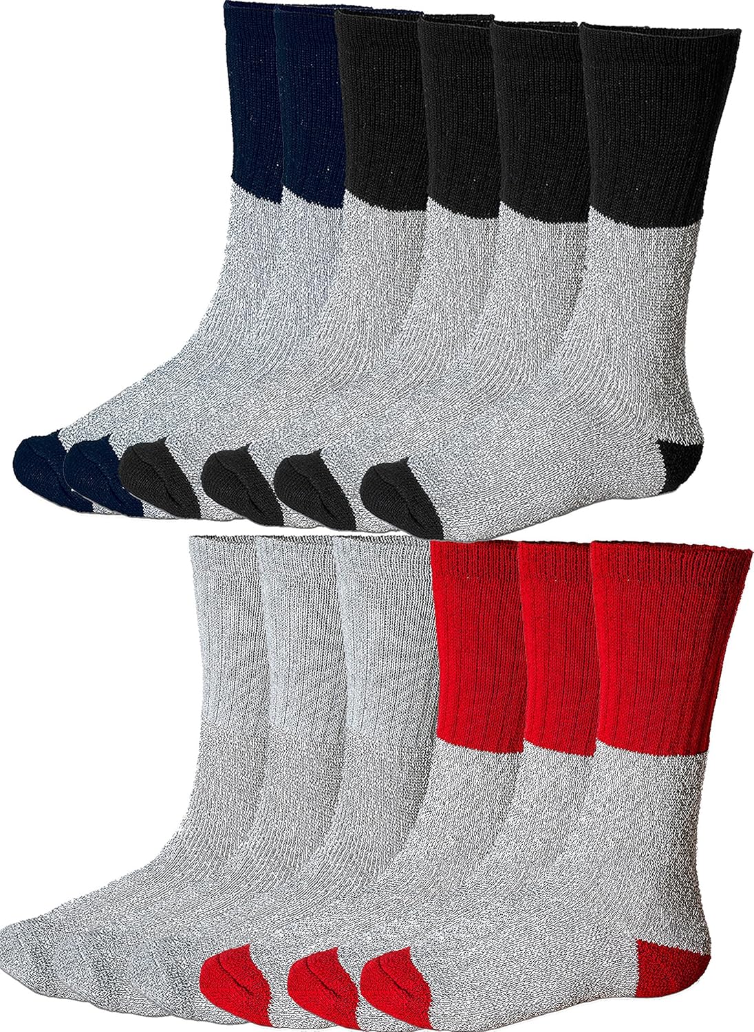 Debra Weitzner 12 Pair Thermal Winter Socks for Men & Women - Insulated Socks for Cold Weather & Warm Boots