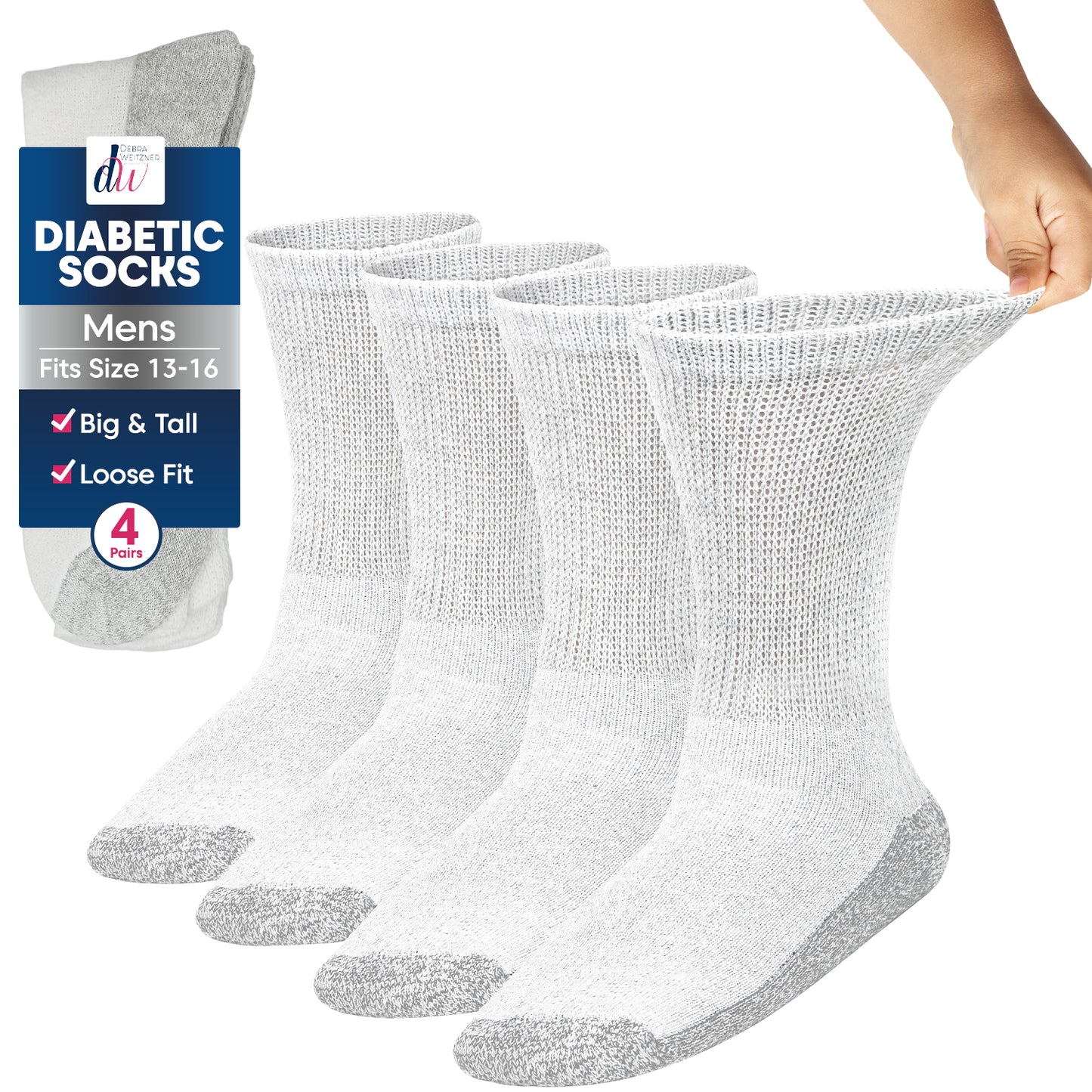 Debra Weitzner Diabetic Socks Big And Tall Size 13-15