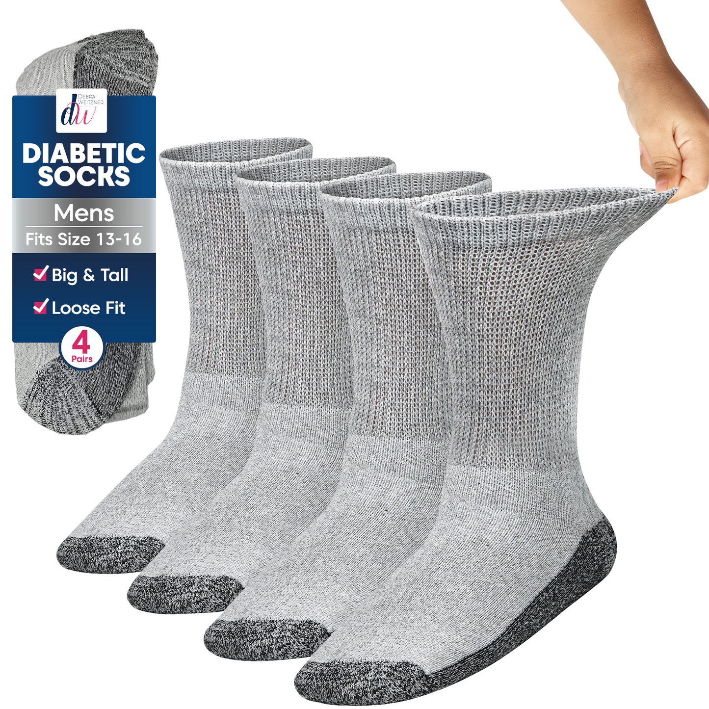 Debra Weitzner Diabetic Socks Big And Tall Size 13-15