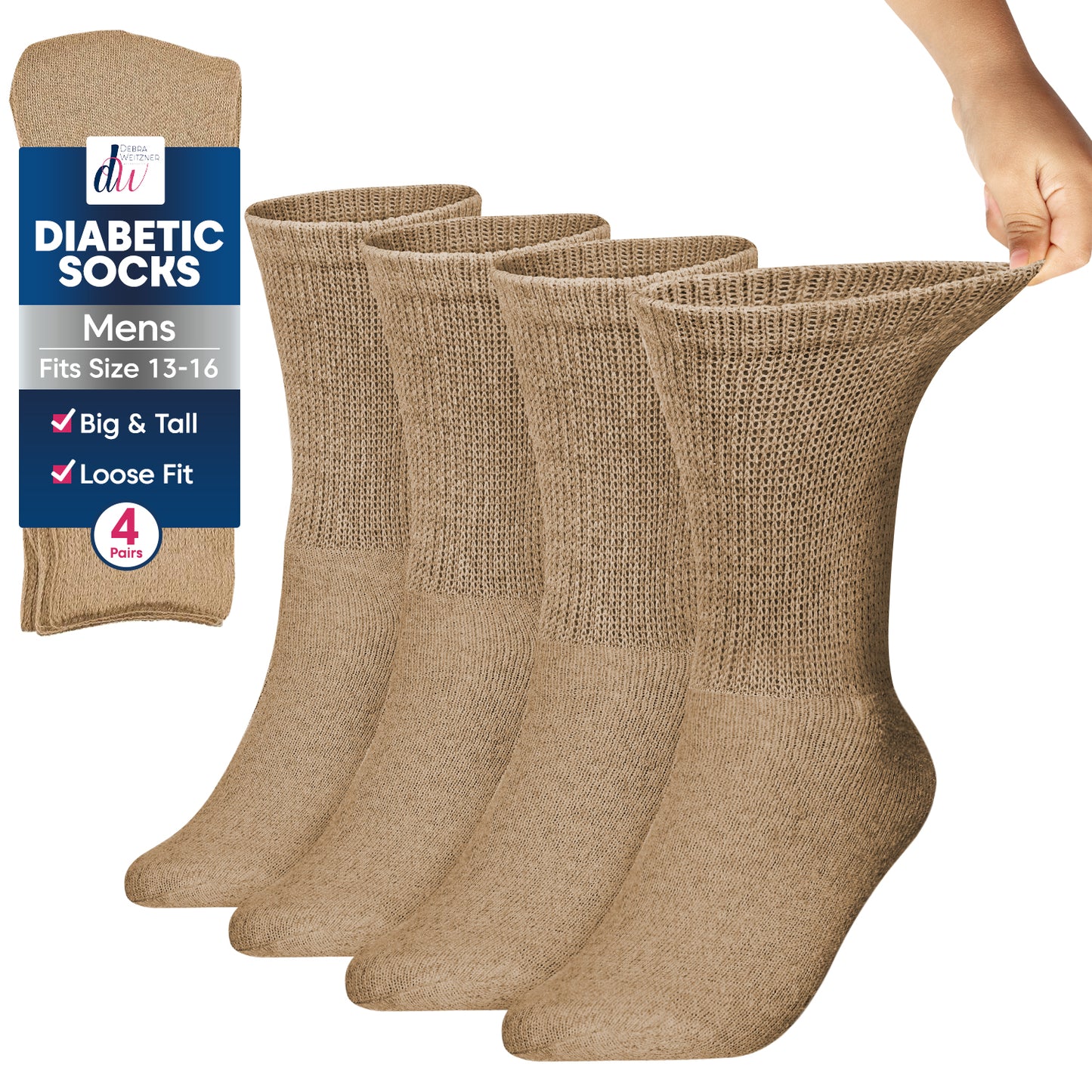 Debra Weitzner Diabetic Socks Big And Tall Size 13-15