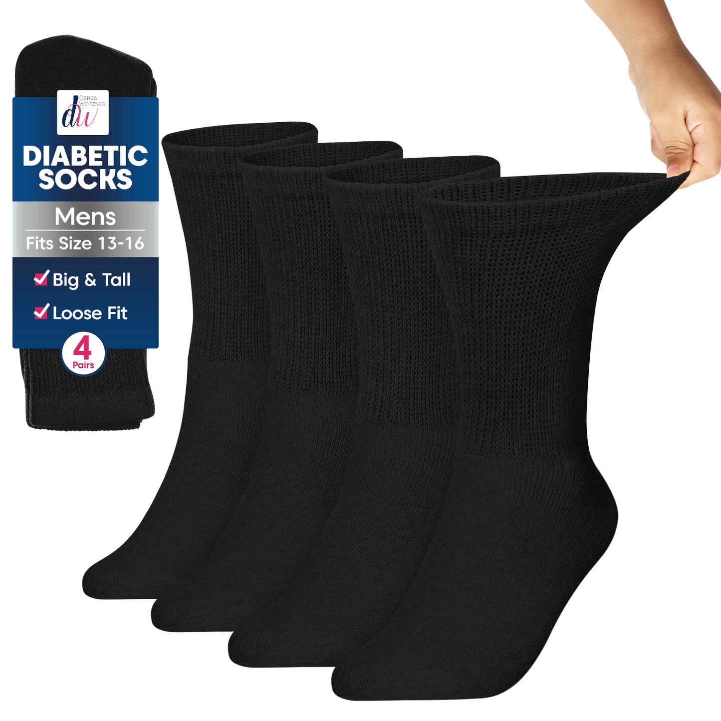 Debra Weitzner Diabetic Socks Big And Tall Size 13-15