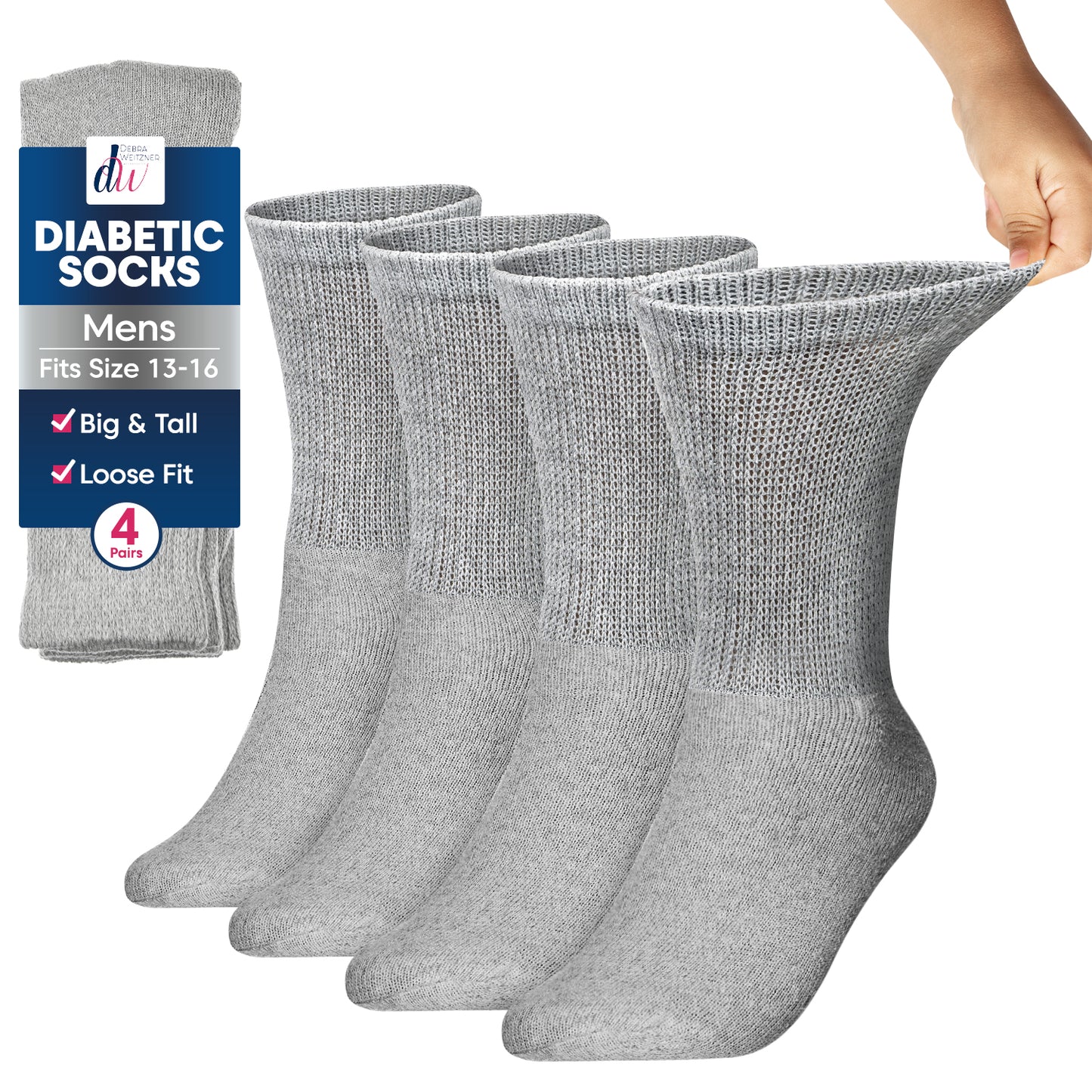 Debra Weitzner Diabetic Socks Big And Tall Size 13-15