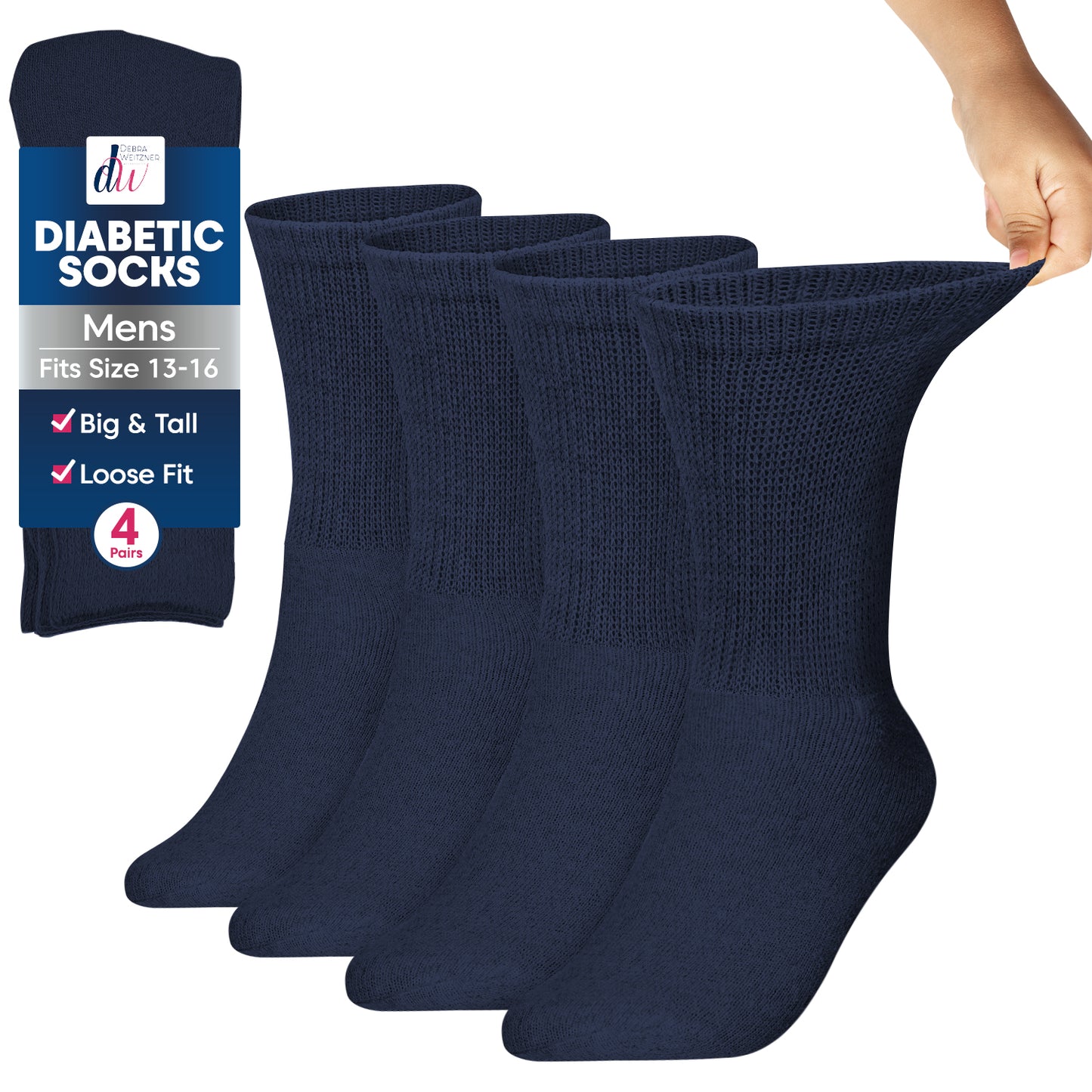 Debra Weitzner Diabetic Socks Big And Tall Size 13-15