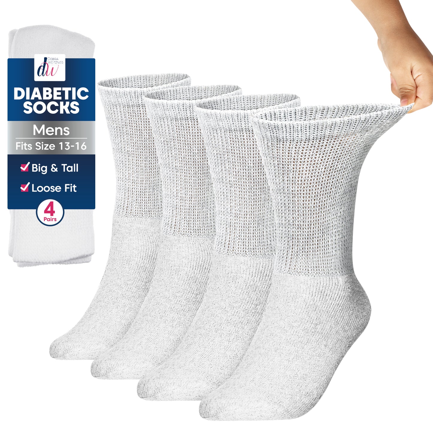 Debra Weitzner Diabetic Socks Big And Tall Size 13-15