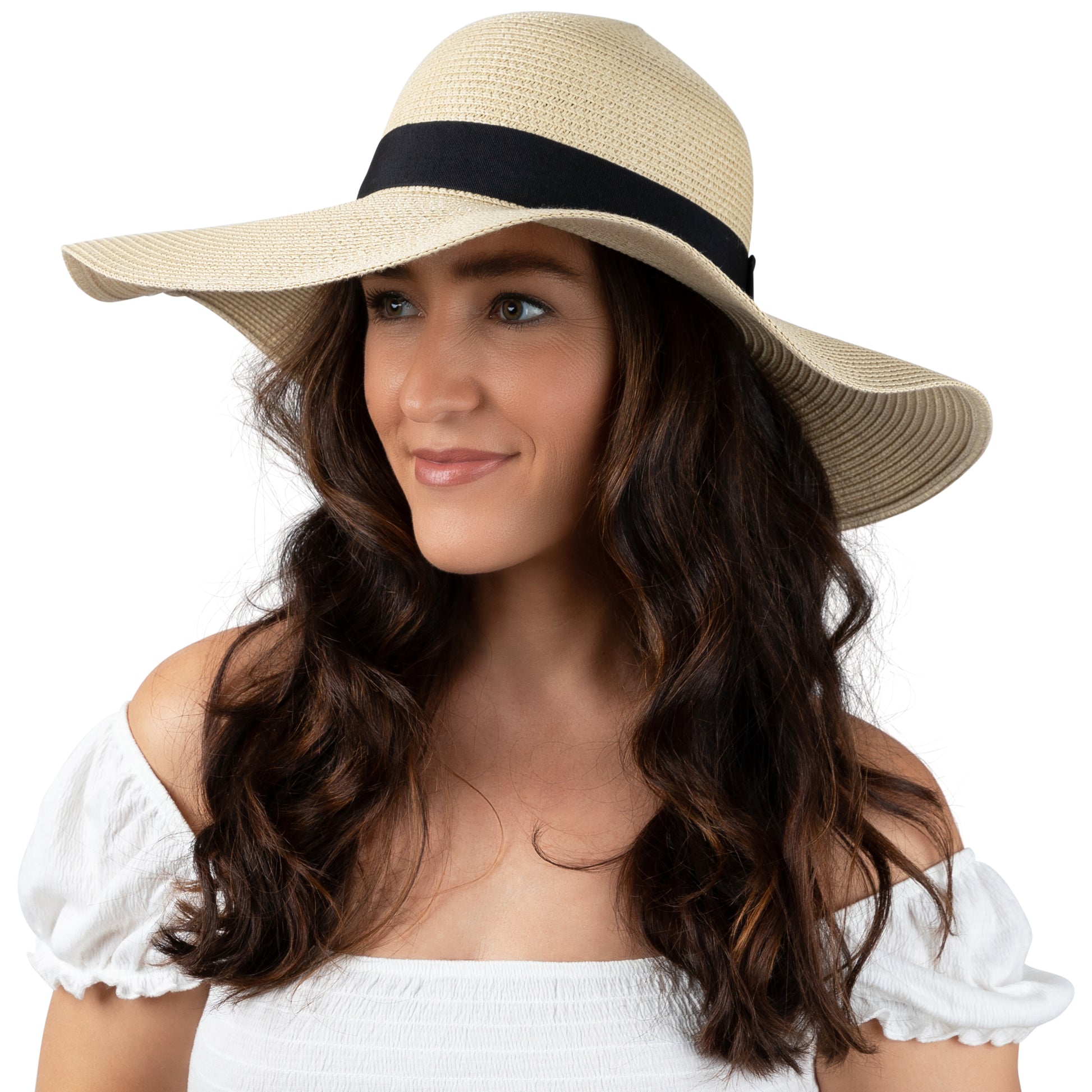 Women Wide Brim Women's Wide Brim Hat Extra Large Sun Hats for Women Big  Heads Black Floppy Hats for Women