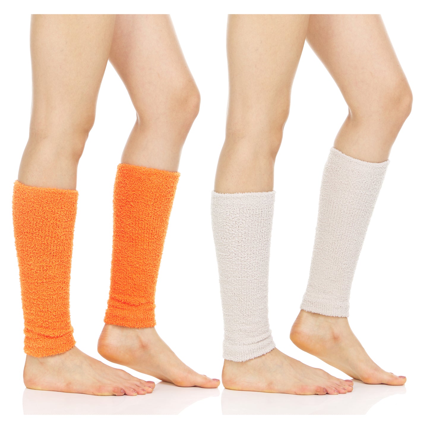 Womens Fuzzy Leg Warmer - 2 Pairs