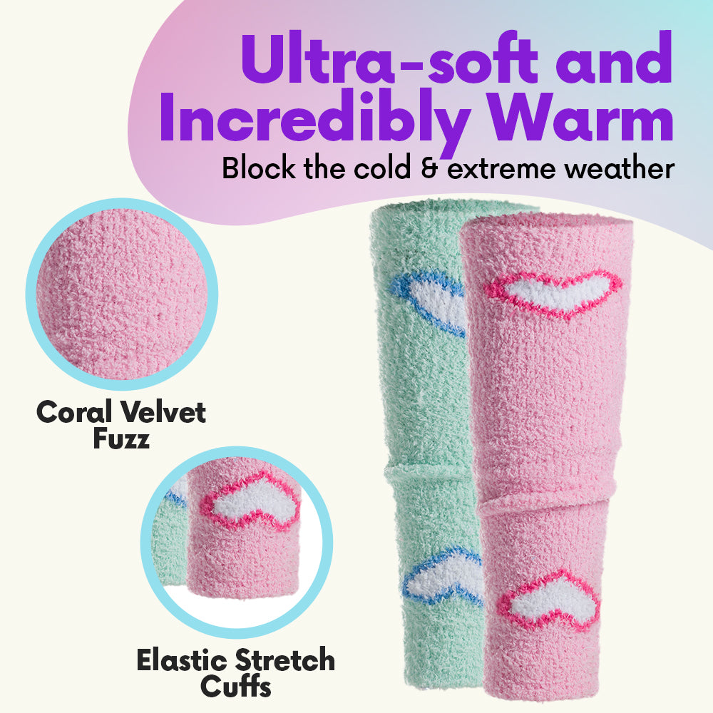 Womens Fuzzy Leg Warmer - 2 Pairs