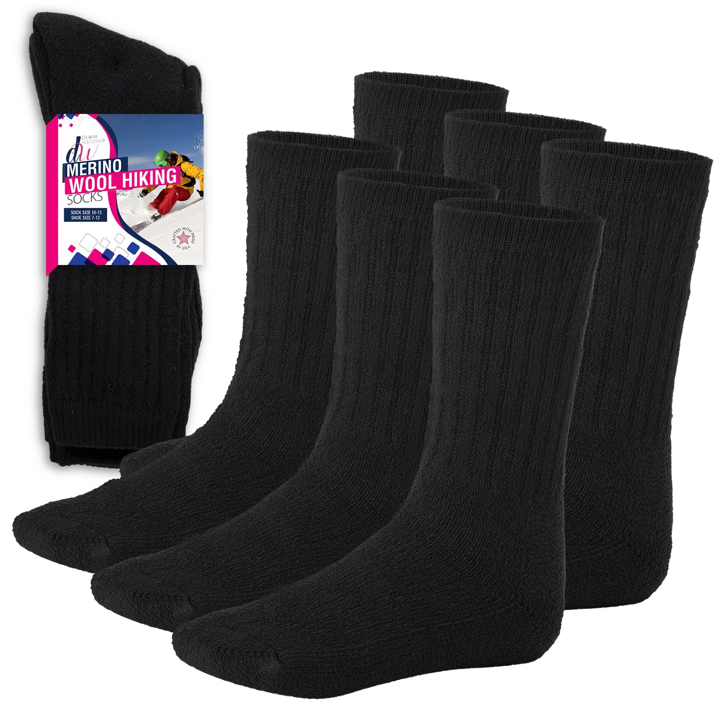 Thermal Hiking Socks for Men and Women - 3 Pairs