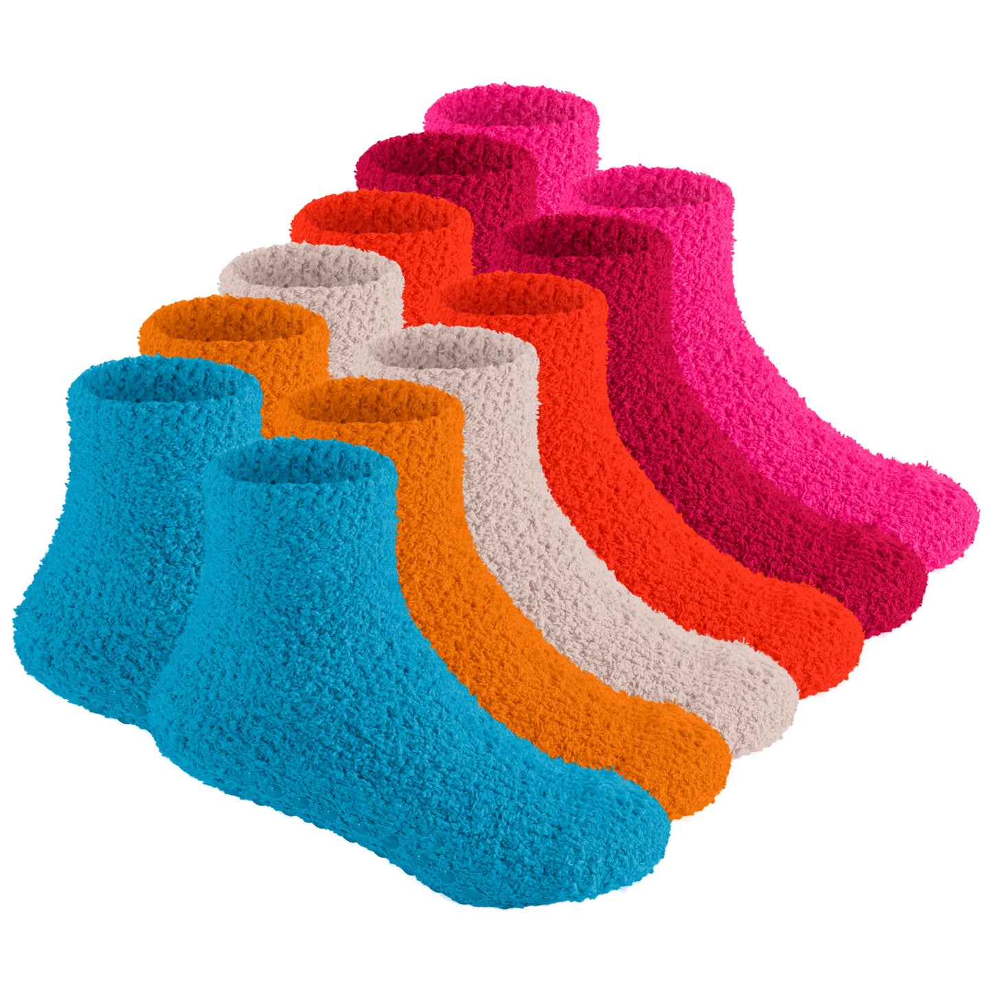Fuzzy Socks for Kids - 6 Pairs