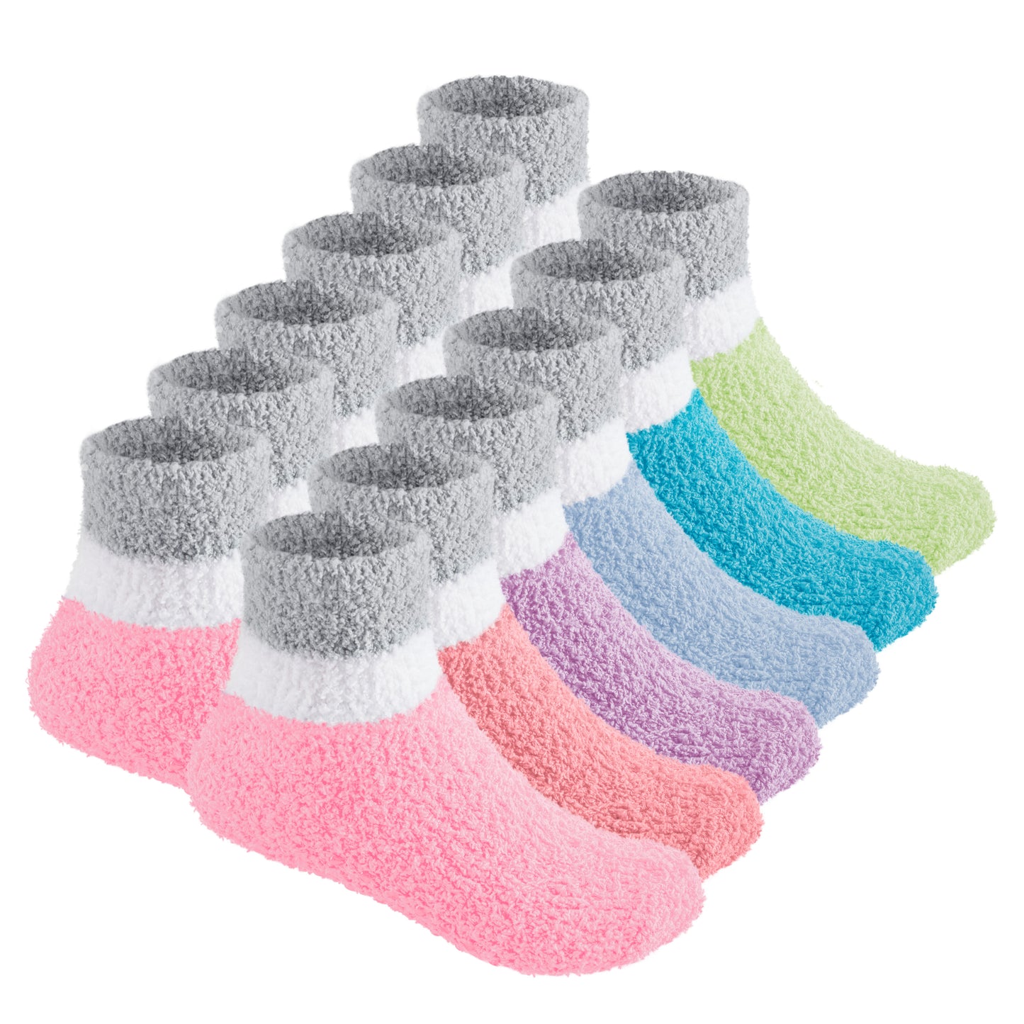 Fuzzy Socks for Kids - 6 Pairs